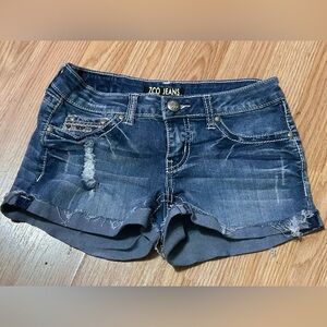 ZCO Jeans Distressed Dark Blue Denim Shorts size 3